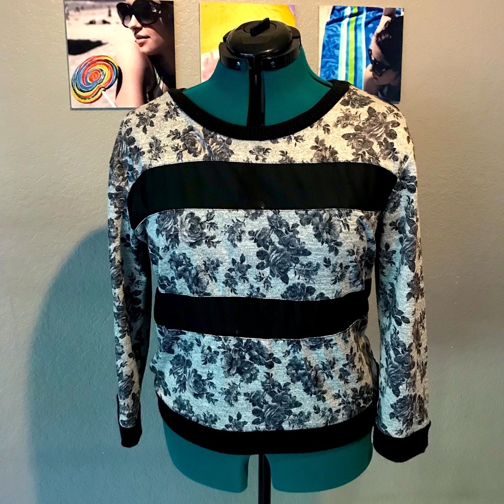 Size large, brand Almost famous, cotton poly blend elbow length sweater/shirt